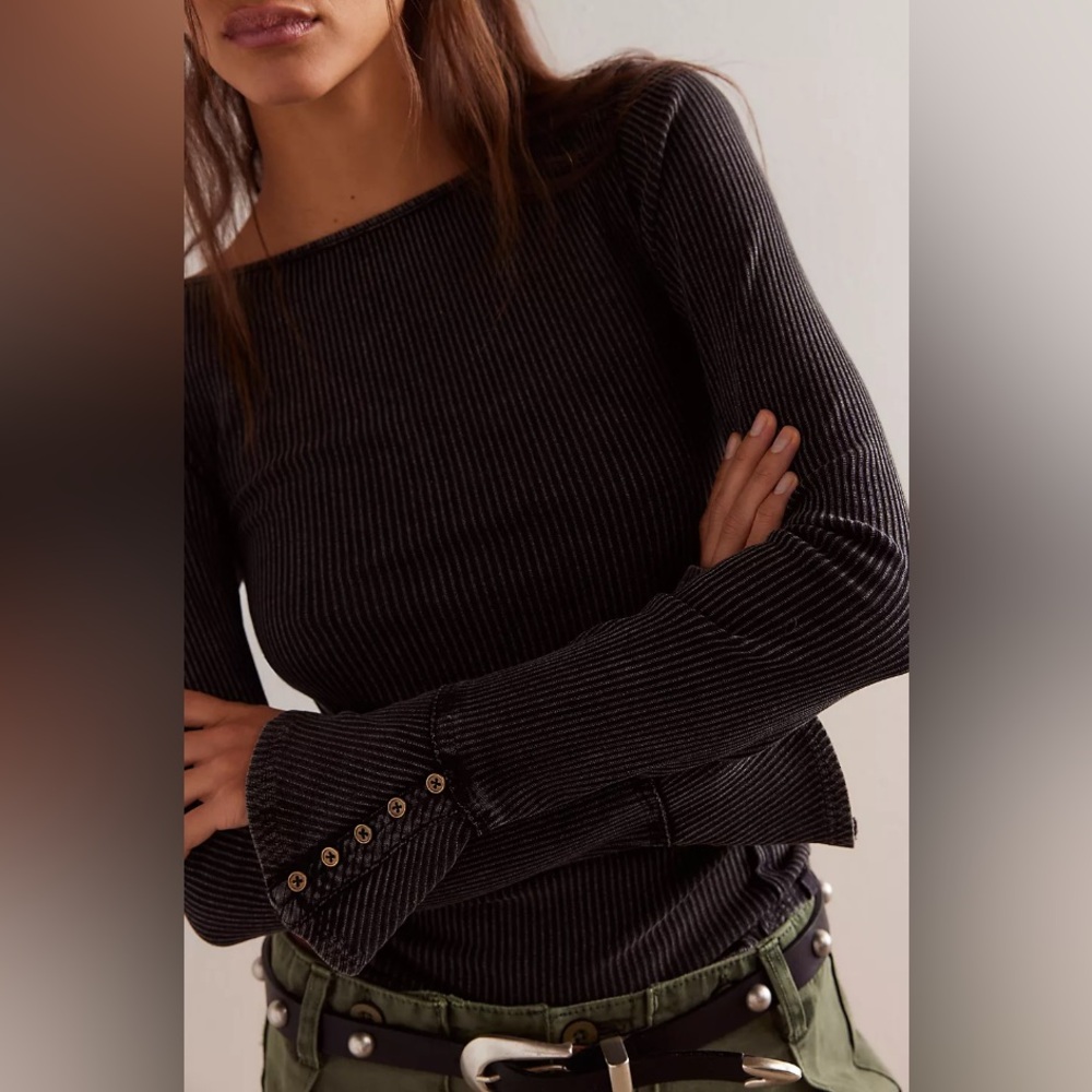 Free People Soul Sister Layering Top In Black